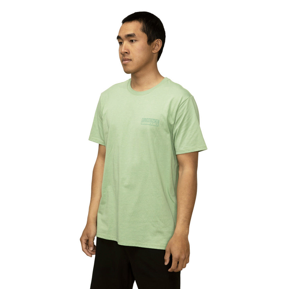 NEW Florence Marine X Mens X-Large Logo Organic Tee Light Sage Green T-Shirt C23